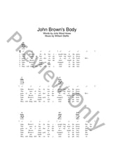 John Brown's Body Guitar and Fretted sheet music cover